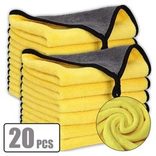 5-20 Microfiber Cleaning Cloth Car Wash Towel Drying Rag Car Polishing Detailing