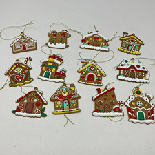GINGERBREAD HOUSE Ornaments 12 Soft Vinyl