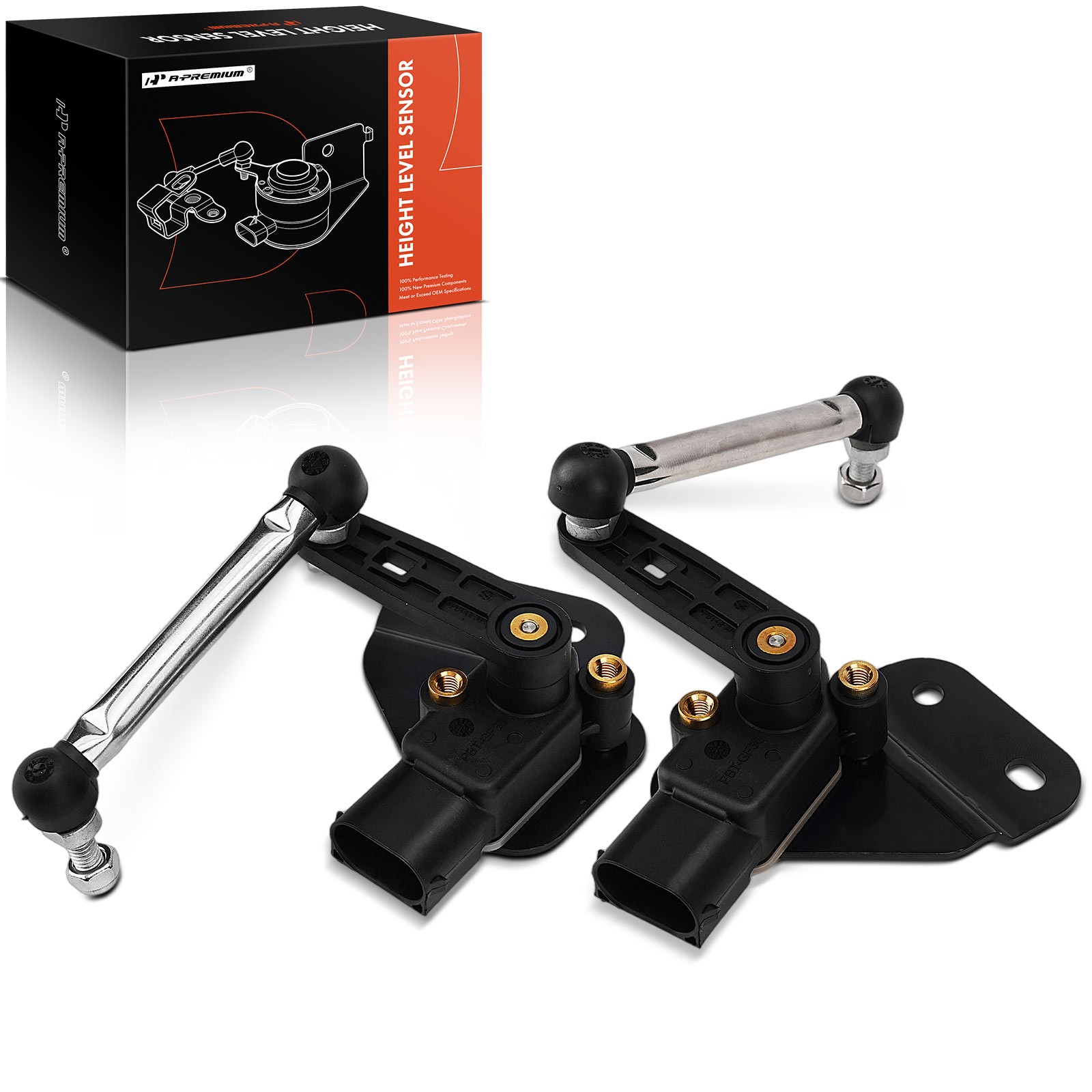 A-Premium 2x Front Ride Height Level Sensor Assembly for Maserati Levante 17-24