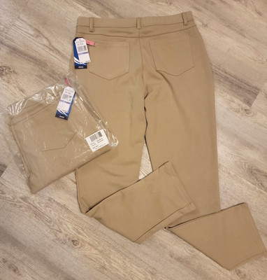 Nautica Girls School Uniform Jegging Stretch khaki Waist Size 18.5 New lot of 2