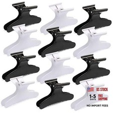 Butterfly Pro Salon Hair Clips - Black  White - Styling and Sectioning
