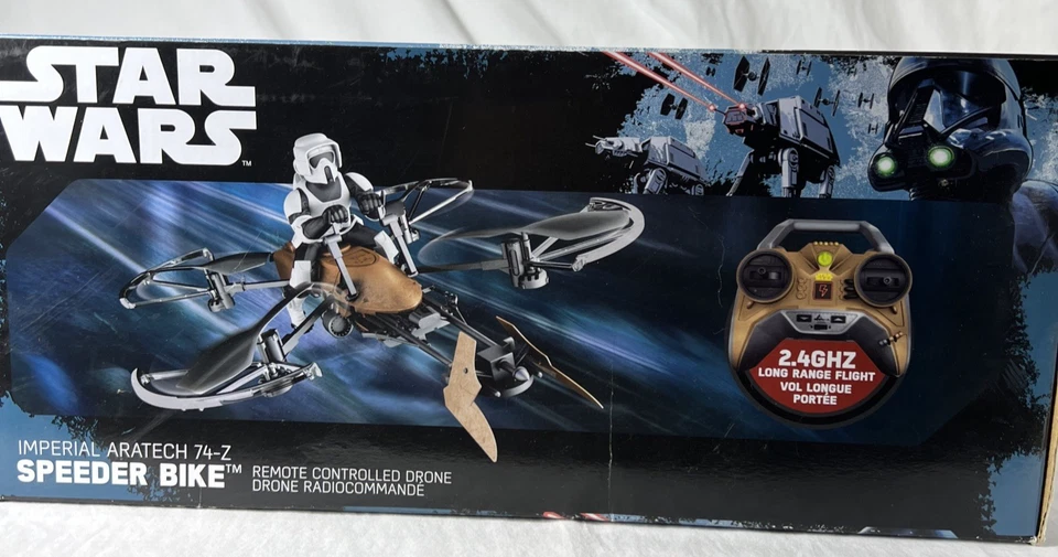 Star Wars Air Hogs Imperial Aratech 74-Z Speeder Bike Remote Controlled Drone RC - Image 3 of 4