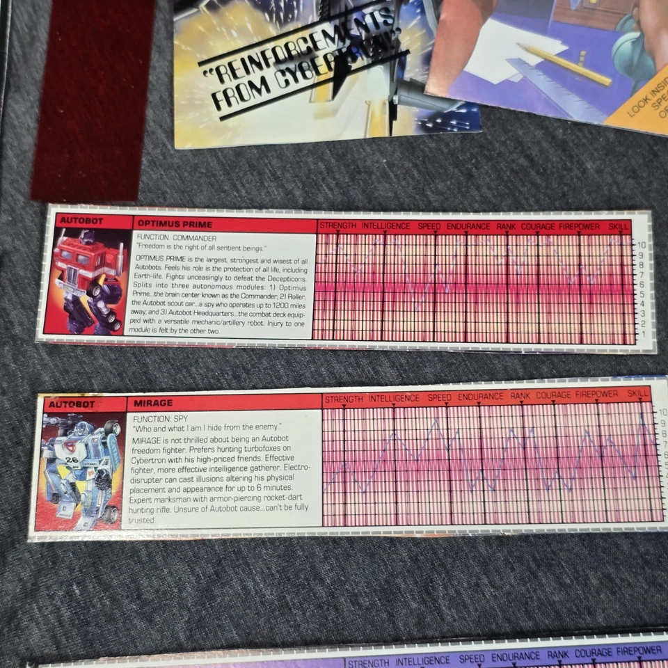 Transformers G1 Tech-Specs Lot And Instructions Lot With Inserts Inc Optimus - Image 2 of 4