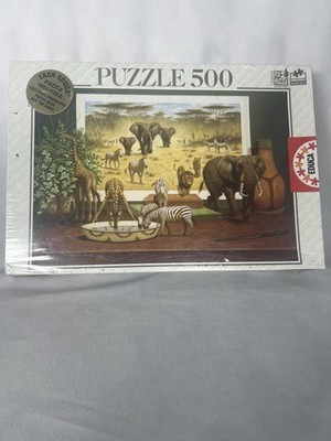 EDUCA Puzzle 500 Piece Jigsaw ''Coming to Water'' Bo Newell Safari Animals Sealed