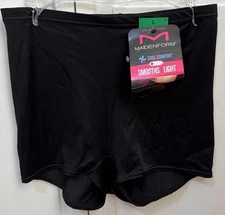 Maidenform 1 Pair Black Shaper Boyshort Cool Comfort Light Control  P3059 NWT Lg