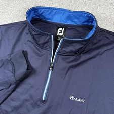 FootJoy FJ Mens Blue 1/4 Zip Golf Pullover Long Sleeve Shirt Sz 2XL