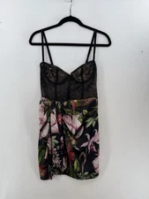 KATIE MAY MAN WHISPERER DARK GARDEN BLACK LACE CORSET BODICE MINI DRESS M