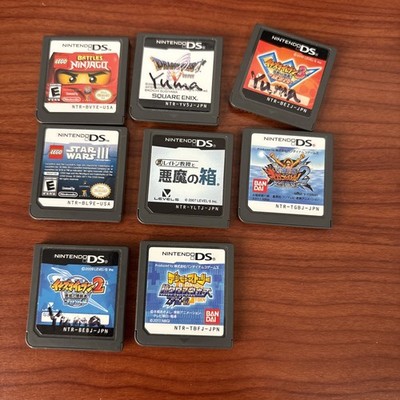 8 Nintendo DS Games Lot Star Wars III, One Piece, Dragon Quest, Digimon Story+4