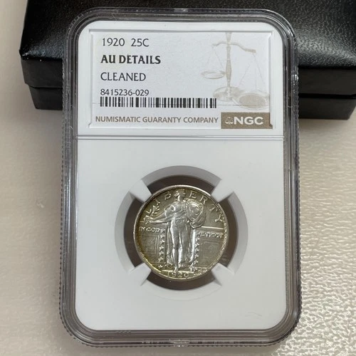 1920 Standing Liberty Quarter 25¢ - NGC AU Details - Cleaned
