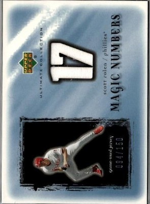 2001 Upper Deck Ultimate Collection Scott Rolen Magic Numbers Game Jersey #/150