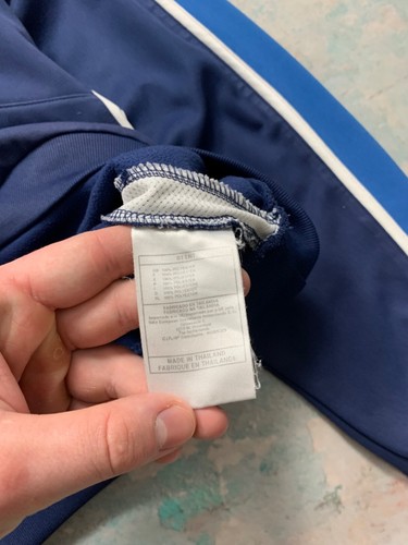 Vintage Nike Team Zip Track Jacket Logo Drill 1990s Hombres Talla M Azul - Imagen 13 de 24