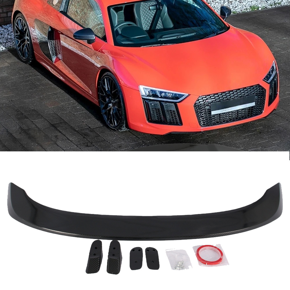 Carbon Fiber Rear Trunk Spoiler Lip Roof Tail Wing For Audi R8 Coupe 2020-24