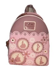 Loungefly Princess’s Silhouette Floral Lace Mini Backpack NWT