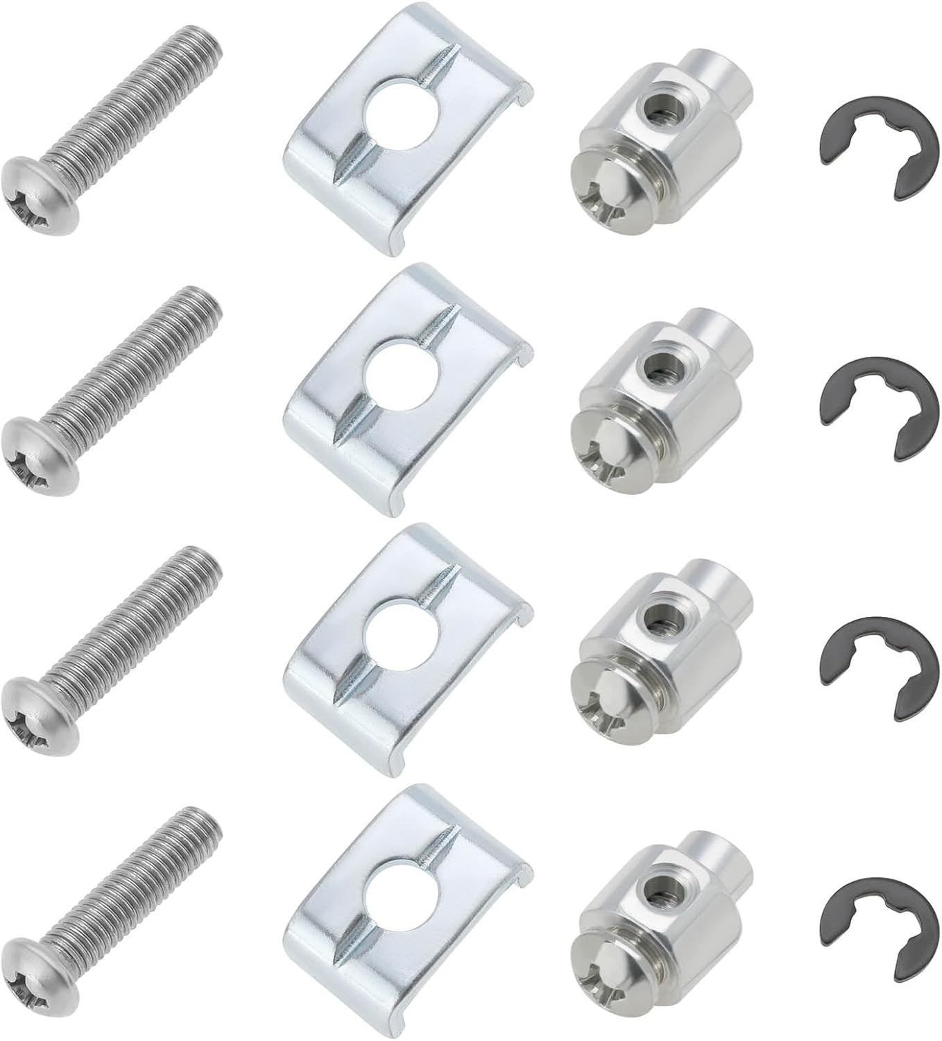 eMagTech 4 Sets of Lawn Mower Throttle Cable Holder Kits Compatible with Honda