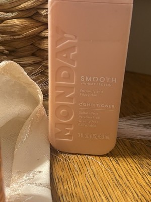 MONDAY Smooth Conditioner Wheat Protein Sulfate Free Curly Frizzy Hair 3 fl oz