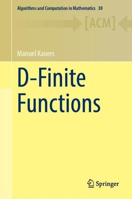 D-Finite Functions by Manuel Kauers Hardcover Book