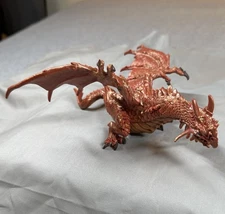 Safari Ltd Thunder Dragon 2013 Mythical Realms Red Bronze Figure Collectible