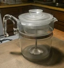 Vintage Pyrex Flameware 7759 9 Cup Percolator Coffee Pot Maker for parts only