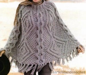 aran cape knitting pattern
