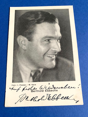 BERTHOLD EBBECKE  ( 1969)  signed seltene Autogrammkarte 10x15