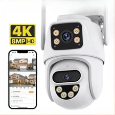 8MP PTZ Wifi Camera 4MP HD Wireless Outdoor IP Camera AI Human Detection Video