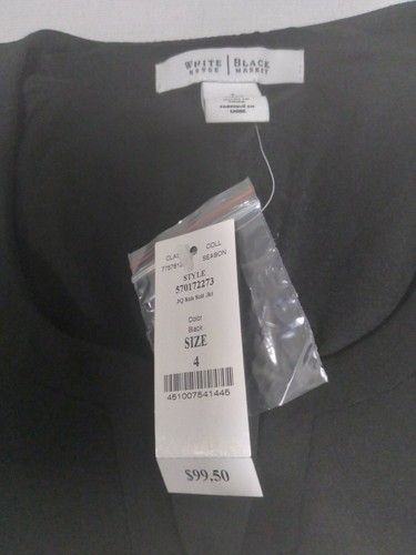 Blazer negro Casa Blanca mercado negro nuevo con etiquetas talla 4 manga 3/4 - Imagen 3 de 9