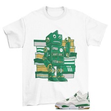 Sneaker Bot Shirt White to Match Jordan 4 Retro SB Pine Green DR5415-103