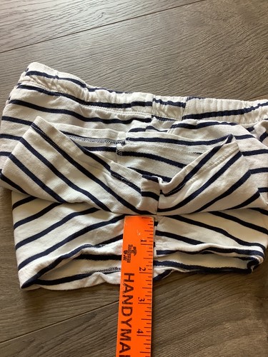 H&M Basic Girls Youth Size S 8-9Y Athletic Cotton Stripes Shorts Blue White VGUC - Picture 11 of 11