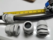 (4) GRAY NYLON CORD GRIP GROMMET FOR SOOW 6/4 PORTABLE CABLE WIRE .70-.98