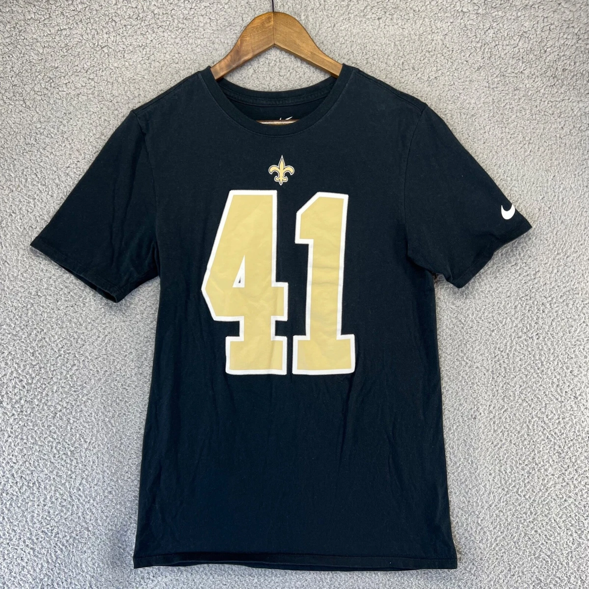 Alvin Kamara Shirt Jersey Adult Small Black Gold Short Sleeve