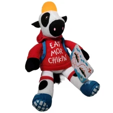 Chik-Fil-A Cow "Eat Mor Chikin" 2023 Summer Traveller Hiker Red Hoodie 9" Plush