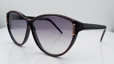 Vintage Black Red Oval Sunglasses FRAMES ONLY