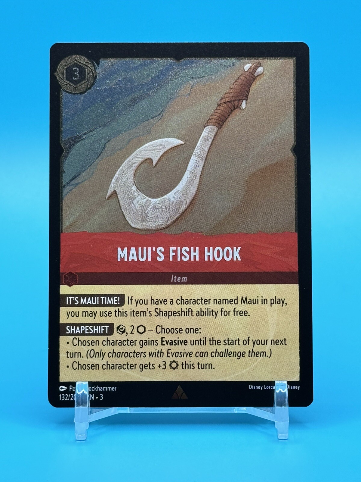 Maui's Fish Hook 132/204 Foil Disney Lorcana Into the Inklands Card (NM)