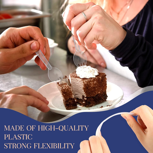 Small Disposable Spork 100PCS Individually Wrapped Forks Mini Spoons Plastic Spo - Picture 5 of 7