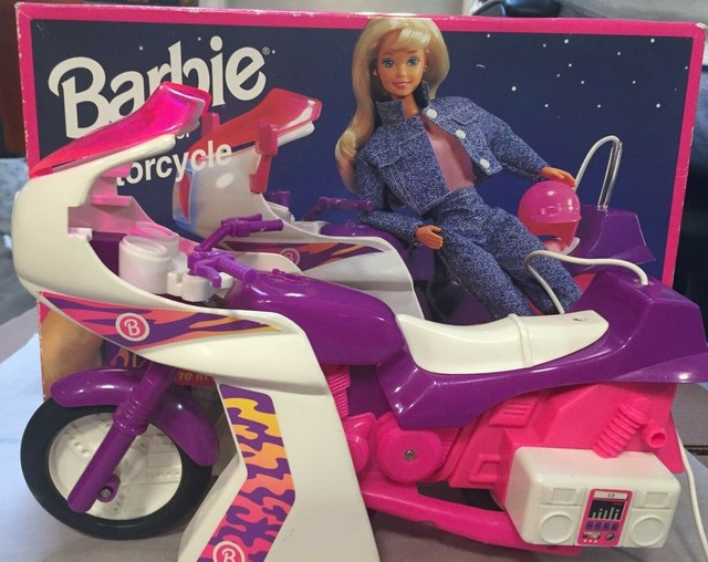 Vintage Barbie Motorcycle/Scooter w/Tethered Remote Control Mattel Arco