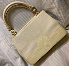 Authentic GIANNI VERSACE Sunburst Leather Patent Leather Handbag