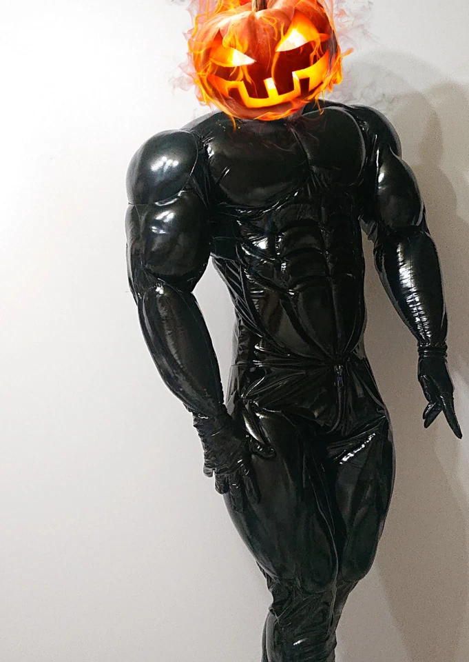 Muscle Suit Big vinilo látex para cosplay veneno, spiderman, batman, shazam, fetiche Foto 4 de 4
