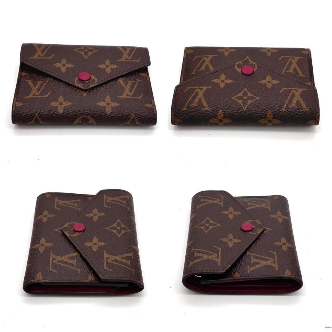Auth Louis Vuitton M41938 Victorine Monogram Wallet Portefeuille