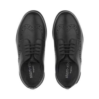 Start-Rite Childrens Girls Brogue PRI Black Leather School Shoes