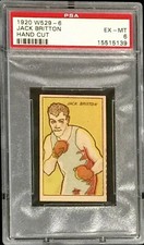 1920 W529-6 JACK BRITTON RC *HOF* 1/1 PSA 6 **HIGHEST GRADE** (IMPOSSIBLE CARD)