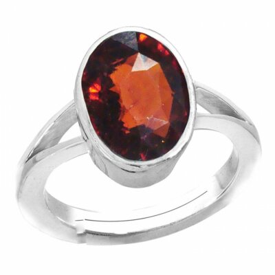 925 Silver Natural Certified Ceylon Hessonite Gomed Garnet