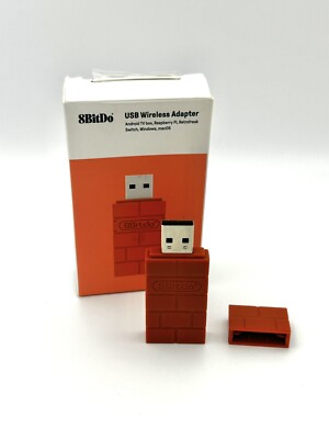 8Bitdo Wireless USB Adapter for Switch, Windows, Mac & Raspberry Pi - Brown