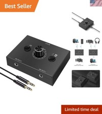 Versatile 3.5mm Audio Splitter with Mute Switch   Perfect for Multi-Device Use