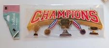 Jolee's Champions Sports Teams Gold Medals Trophy Scrapbooking Title Stickers