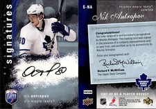 2007-08 Be A Player Signatures #SNA Nikolai Antropov AUTO - NM-MT
