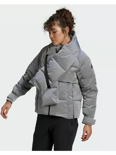 Adidas Womens GLAM ON PUFFER DOWN GREY 