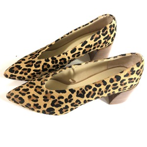 leopard pony hair mules