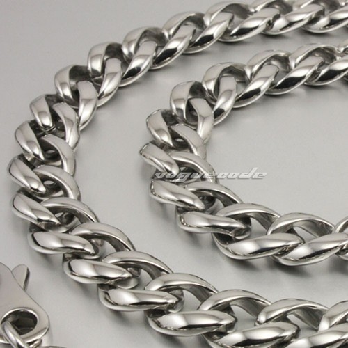 Cuban Link Stainless Steel KeyChain Biker Wallet Chain Punk Accessory 5A011WCB - Picture 5 of 18