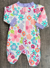 Baby Girl Clothes New Garanimals Preemie Purple Flower Footed Outfit