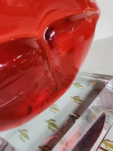 Shlomi Haziza large acrylic Red Lips sculpture signed Love Lair Decor Piece Sexy - Picture 11 of 24